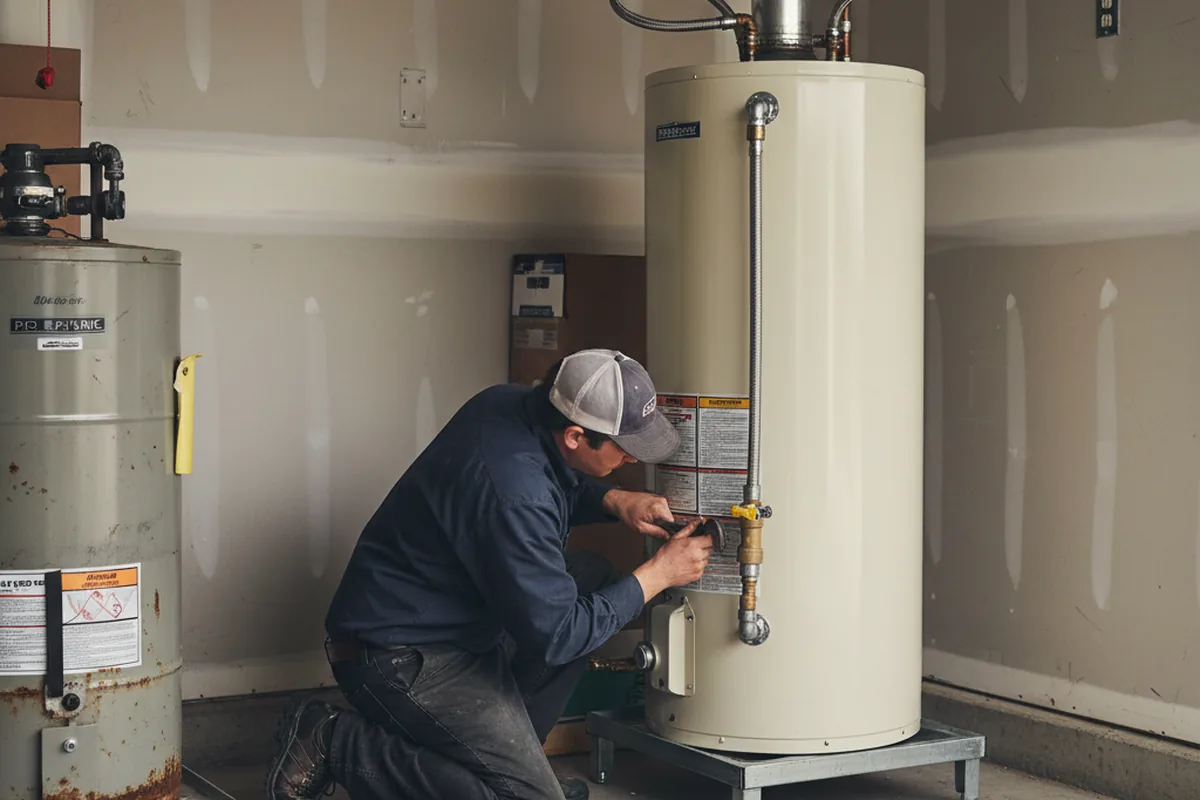 Water heater and shutoff valve replacement in Woodward